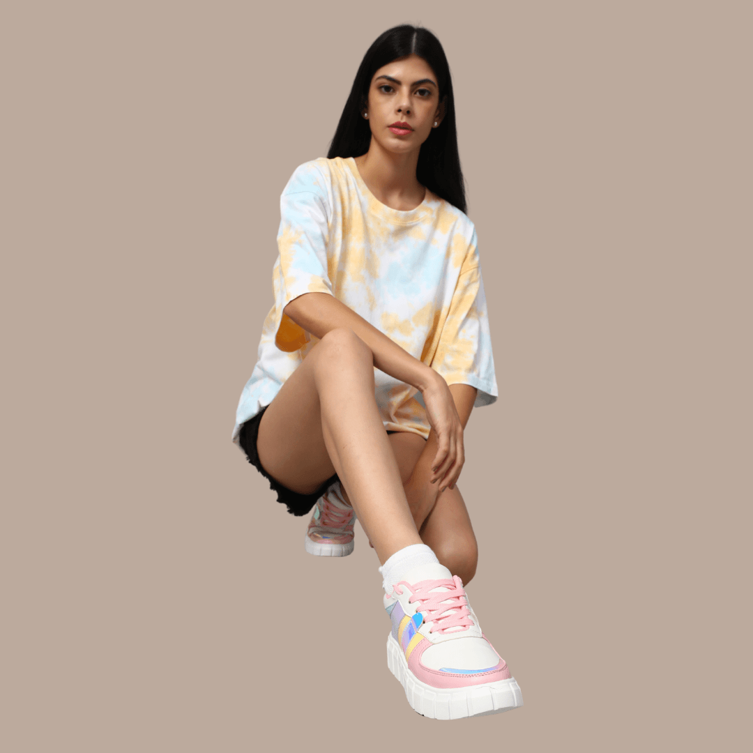 Nike mini metallic swoosh colour block shorts in discount multi