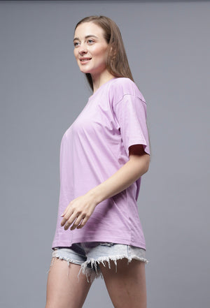 Lilac Solid Oversized Unisex Tee