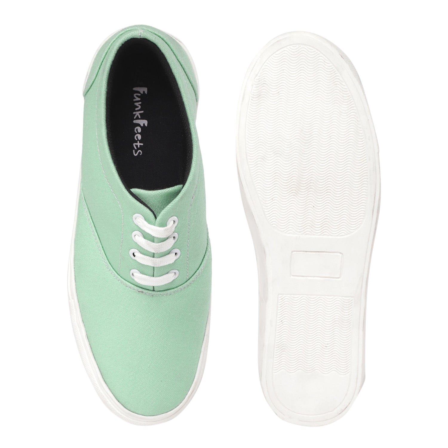 Funkfeets Unisex Mint Green Sneakers