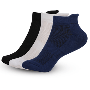 Bamboo Unisex Socks ( Pack Of 3 )- White, Black And Navy Blue