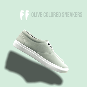 Funkfeets Unisex Olive Green Sneakers