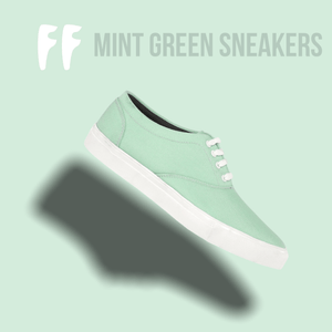 Funkfeets Unisex Mint Green Sneakers